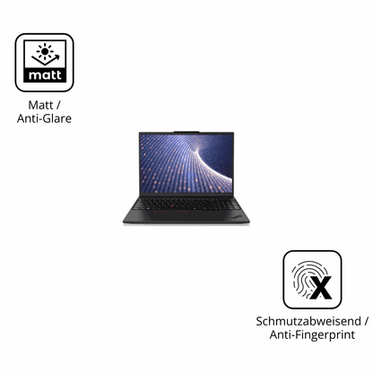 9H Hartbeschichtete, flexible Folie passend zugeschnitten für Lenovo ThinkPad P16s Gen 4 16 Zoll