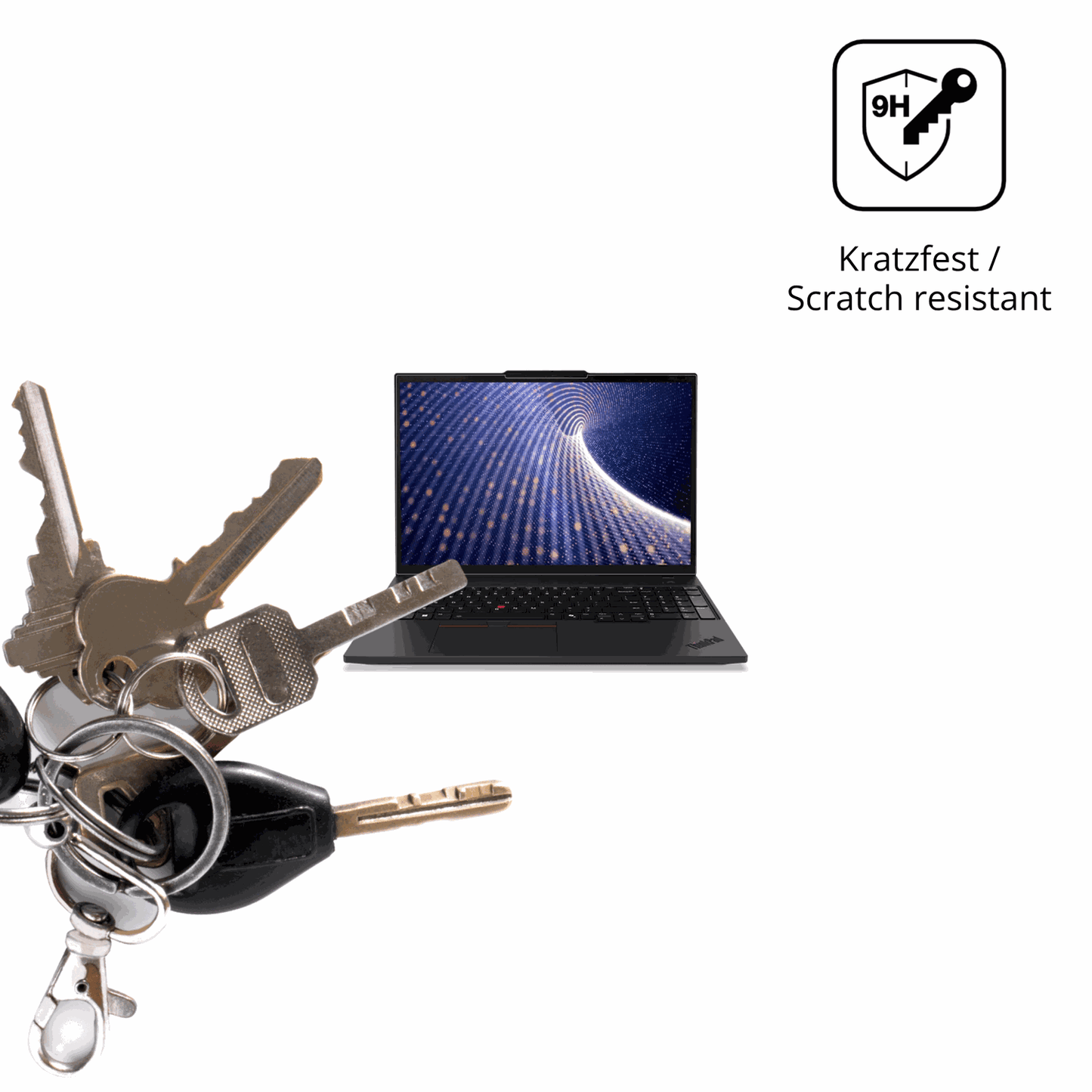dipos Displayschutz für Lenovo ThinkPad P16s Gen 4 16 Zoll, transparente Oberfläche, perfekte Passform auch für die Rundungen