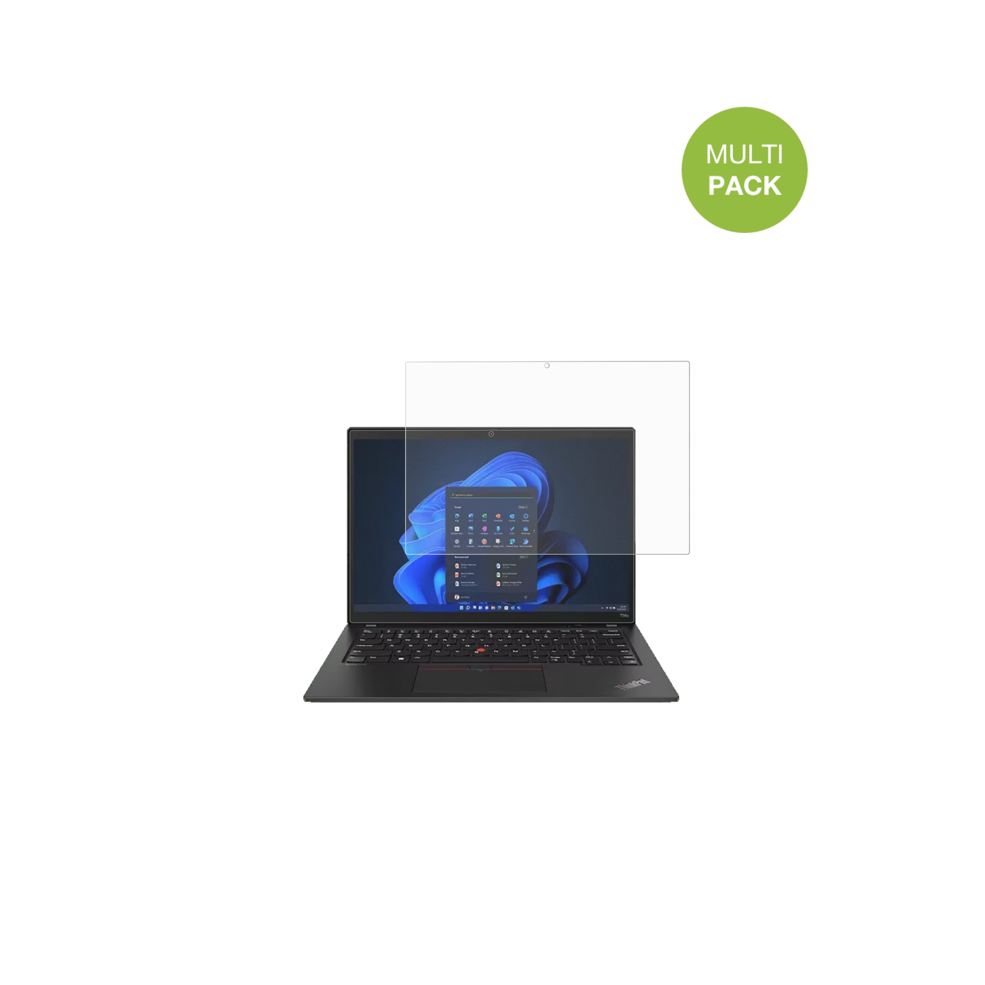 LenovoThinkPad T14 Gen 4 14 Zoll mit aufgebrachter dipos Displayschutzfolie, die lästige Fingerabdrücke minimiert