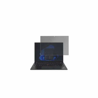 LenovoThinkPad T14 Gen 4 14 Zoll mit aufgebrachtem dipos Displayschutz, der seitliche Einblicke blockiert