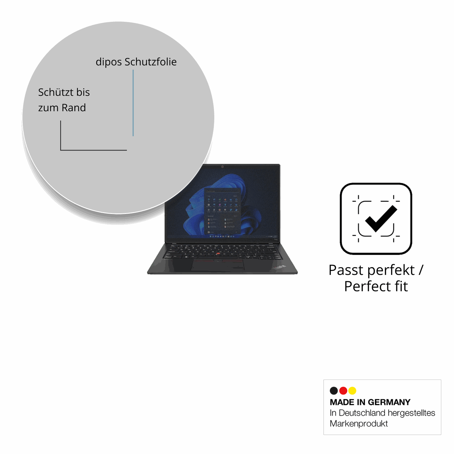 Schutz gegen Kratzer auf dem Lenovo ThinkPad T14 Gen 4 14 Zoll Glas durch Schlüssel oder Ähnliches