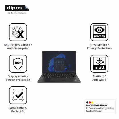Privatsphäre-Schutz durch Sichtschutz-Folie passend zugeschnitten für Lenovo ThinkPad T14 Gen 4 14 Zoll