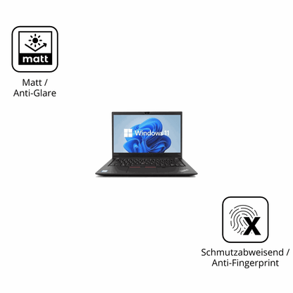 9H Hartbeschichtete, flexible Folie passend zugeschnitten für Lenovo ThinkPad T14s Gen 1