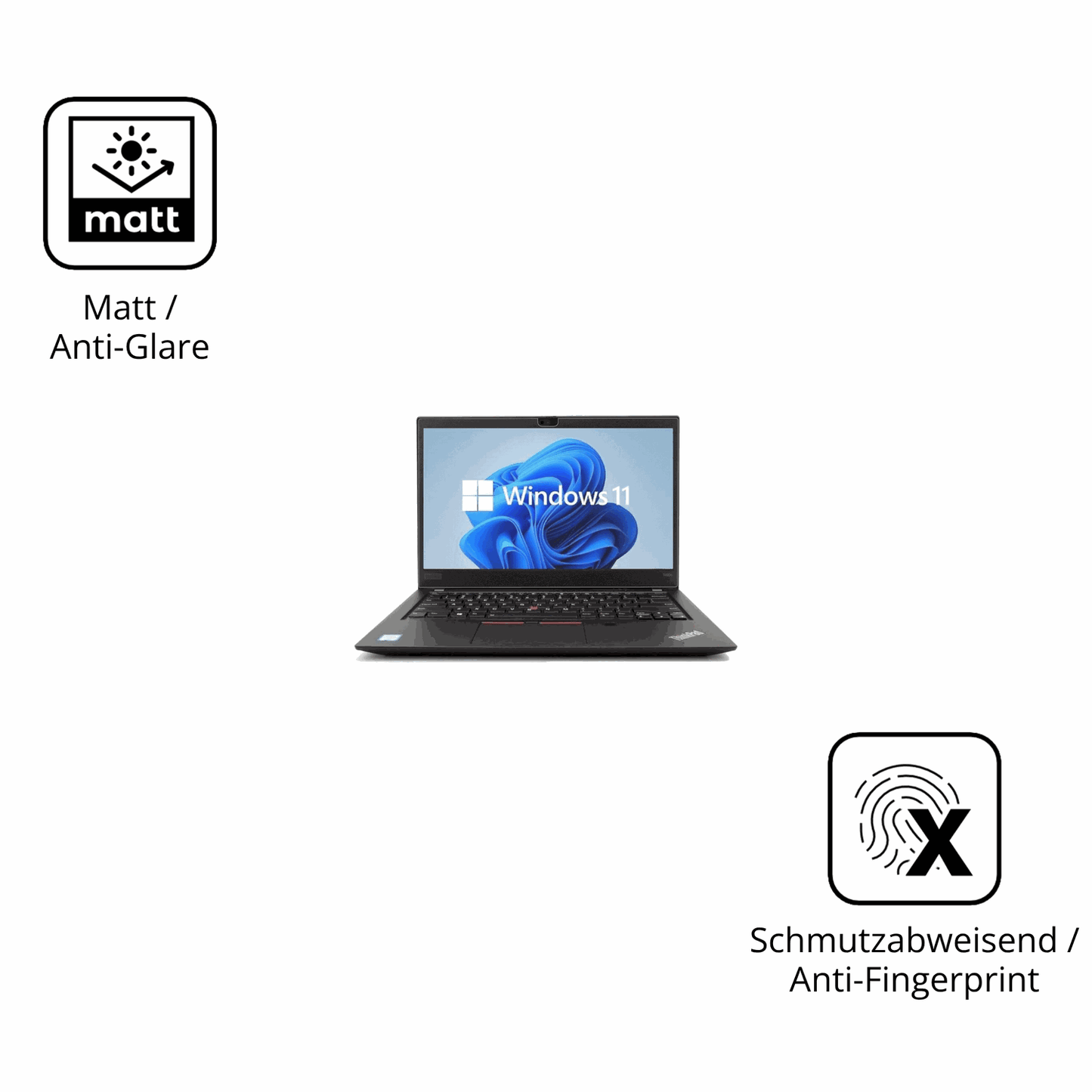 9H Hartbeschichtete, flexible Folie passend zugeschnitten für Lenovo ThinkPad T490s