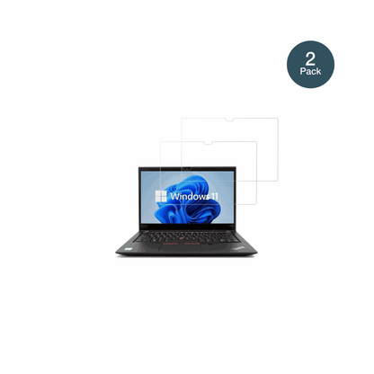 LenovoThinkPad T14s Gen 1 mit aufgebrachter dipos Flex Schutzfolie, glasklare Darstellung ohne Einschränkungen