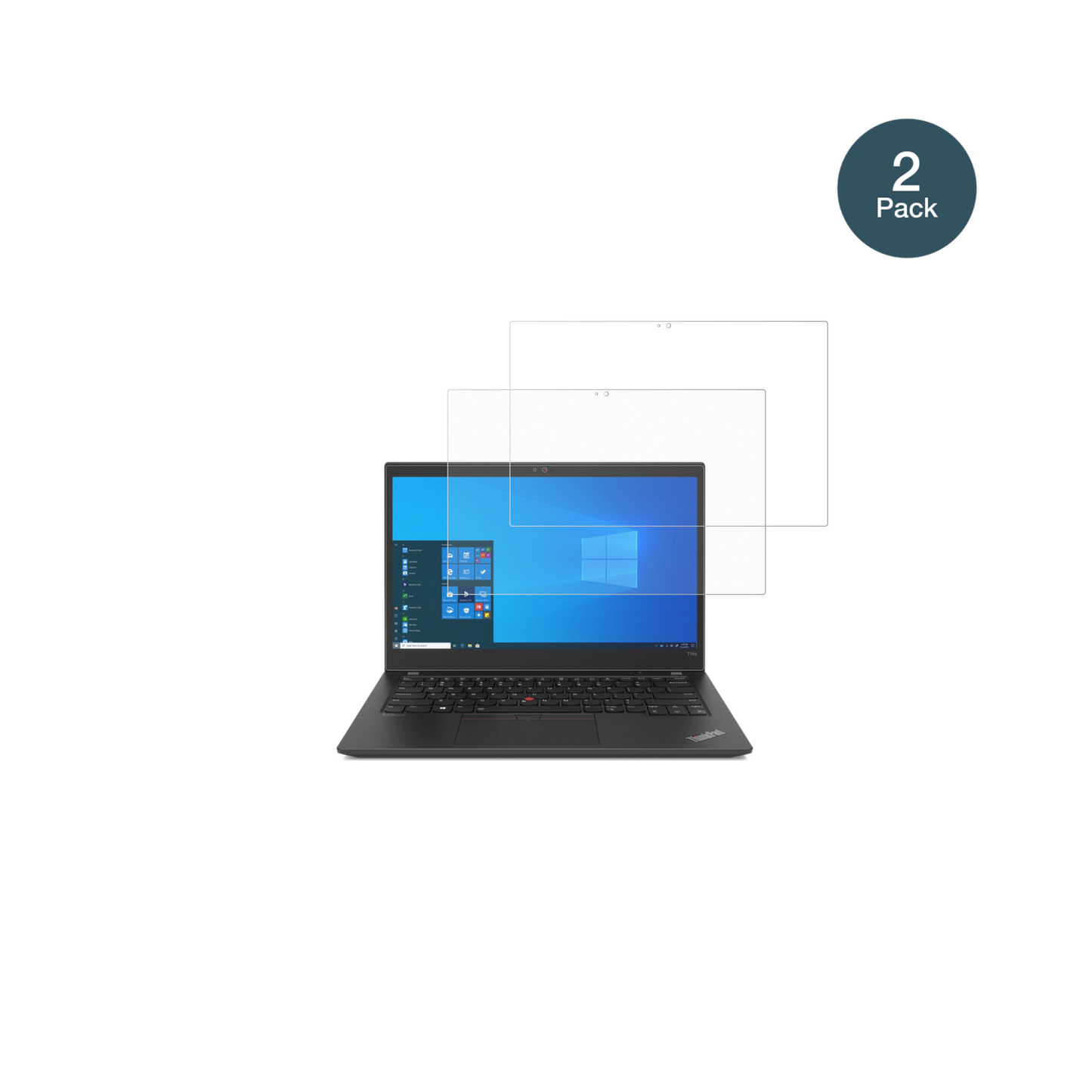 LenovoThinkPad T14s Gen 2 mit aufgebrachter dipos Panzerfolie, die lästige Fingerabdrücke minimiert