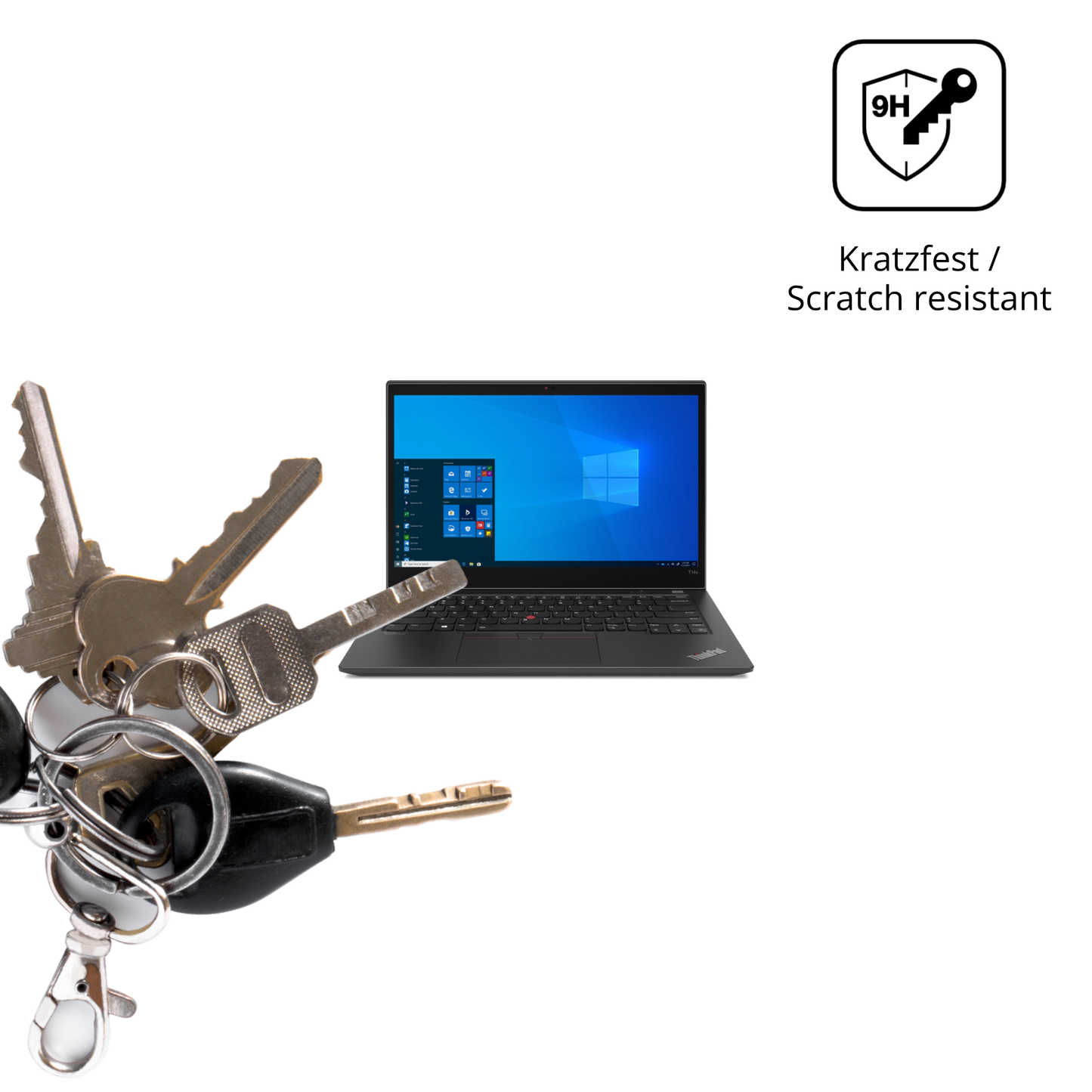 dipos Displayschutz für Lenovo ThinkPad T14s Gen 2, transparente Oberfläche, perfekte Passform auch für die Rundungen