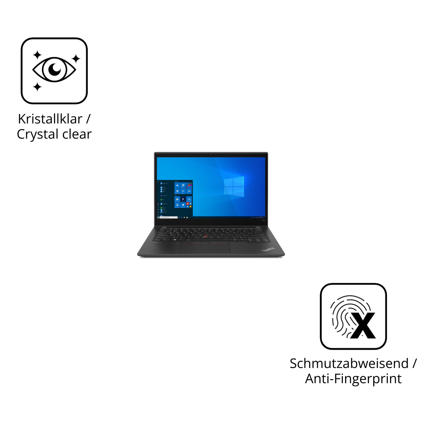 Flexible TPU-Folie passend zugeschnitten für Lenovo ThinkPad T14s Gen 2, vollständige Abdeckung