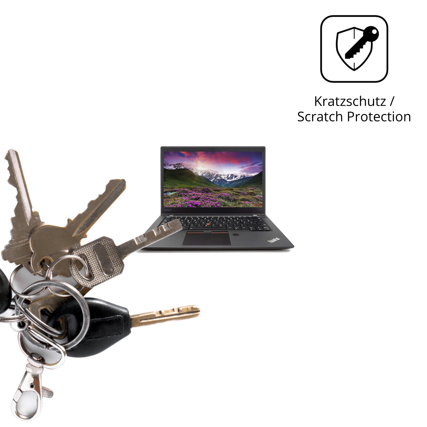 Schutz gegen Kratzer auf dem Lenovo Thinkpad T470s Glas durch Schlüssel oder Ähnliches