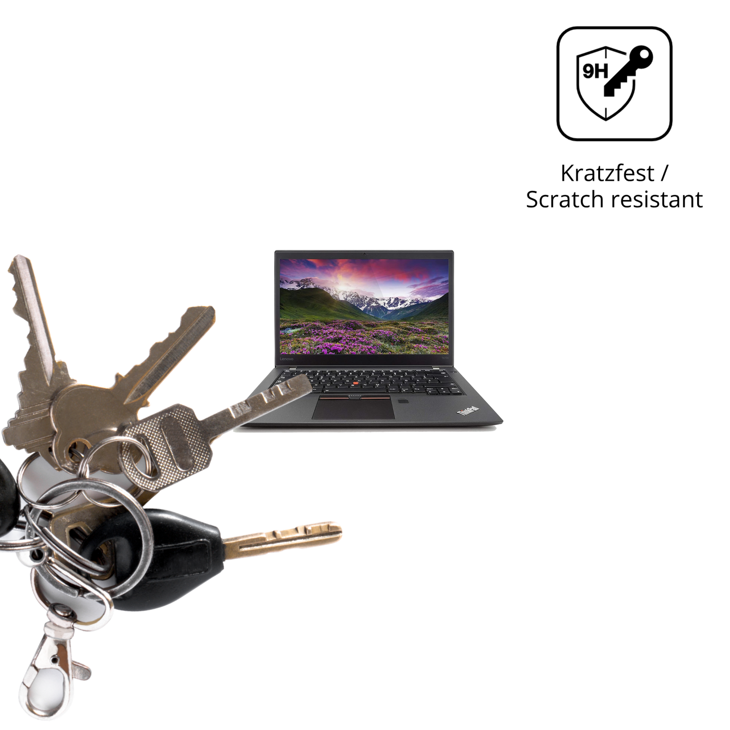 dipos Displayschutz für Lenovo Thinkpad T470s, transparente Oberfläche, perfekte Passform auch für die Rundungen