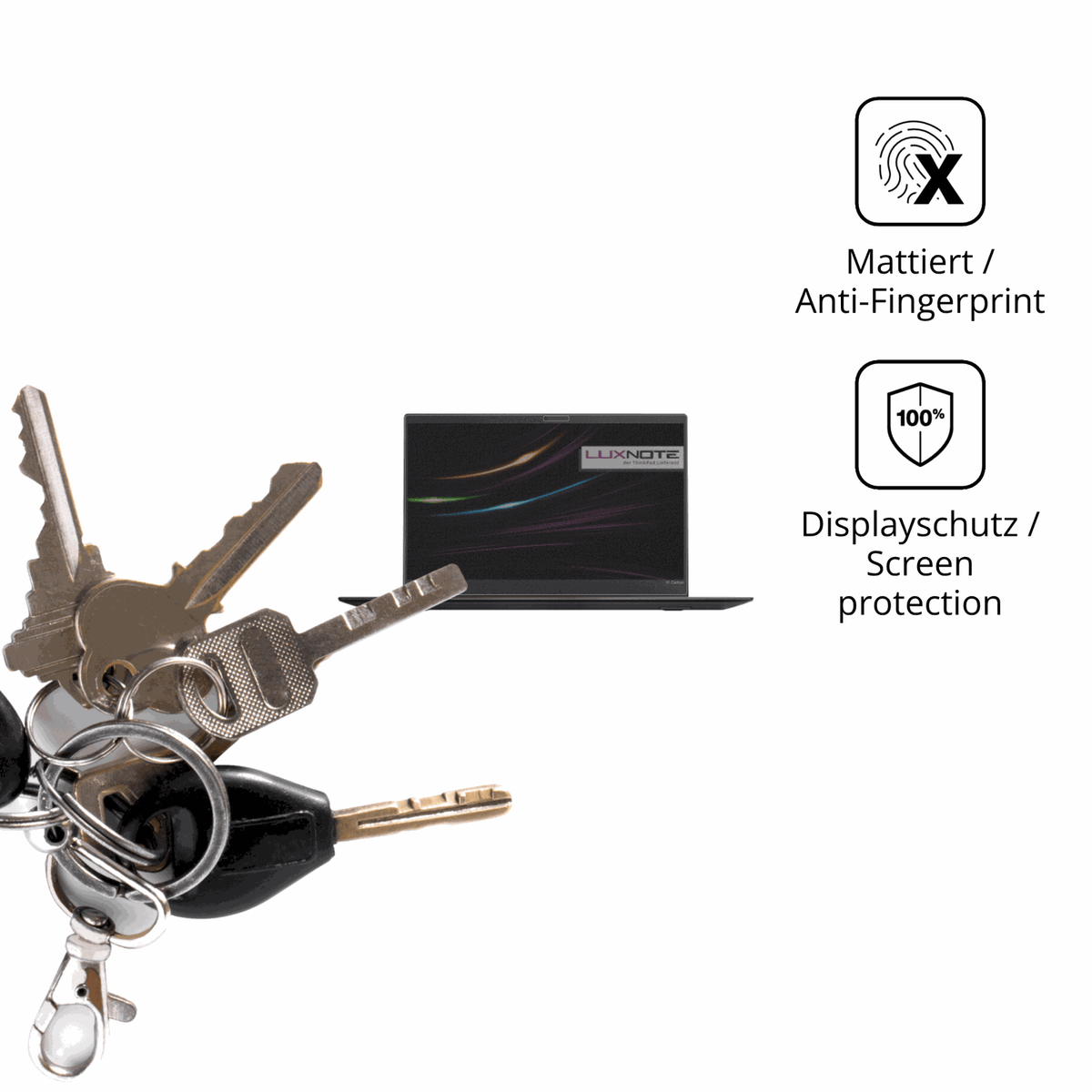 dipos Displayschutz für Lenovo ThinkPad X1 Carbon Gen 6, mattierte Oberfläche, Blickschutzfilter und perfekter Passform
