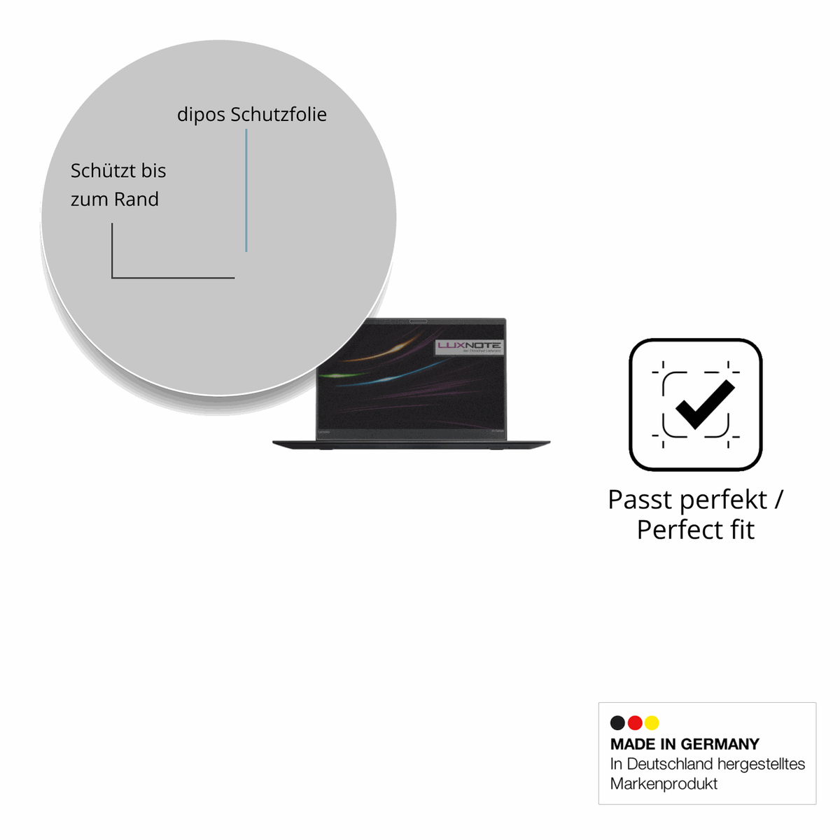 Schutz gegen Kratzer auf dem Lenovo ThinkPad X1 Carbon Gen 6 Glas durch Schlüssel oder Ähnliches