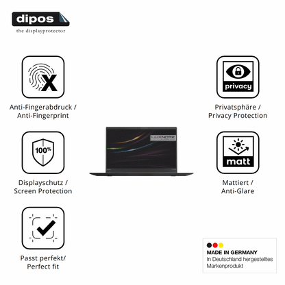 Privatsphäre-Schutz durch Sichtschutz-Folie passend zugeschnitten für Lenovo ThinkPad X1 Carbon Gen 6