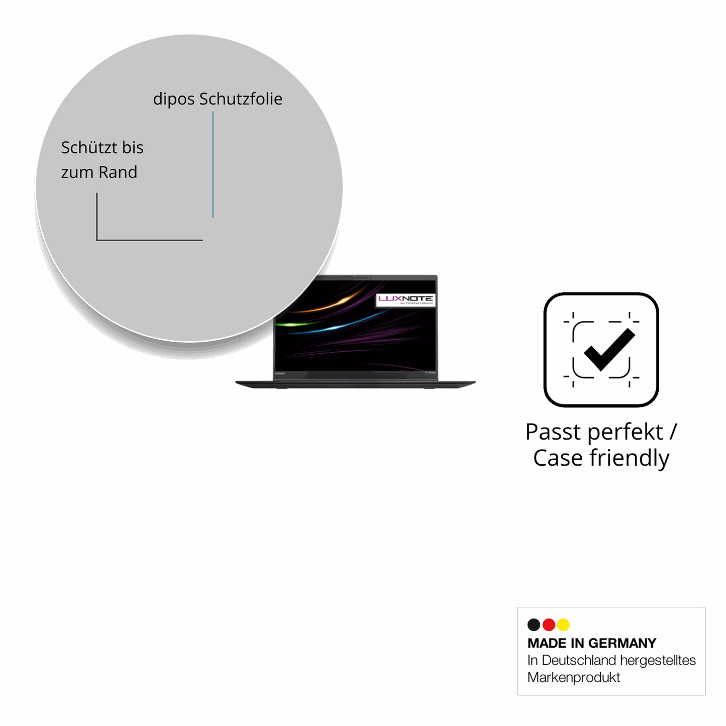 Besonders flexibler Displayschutz mit Anti-Shock-Schicht im Materialmix