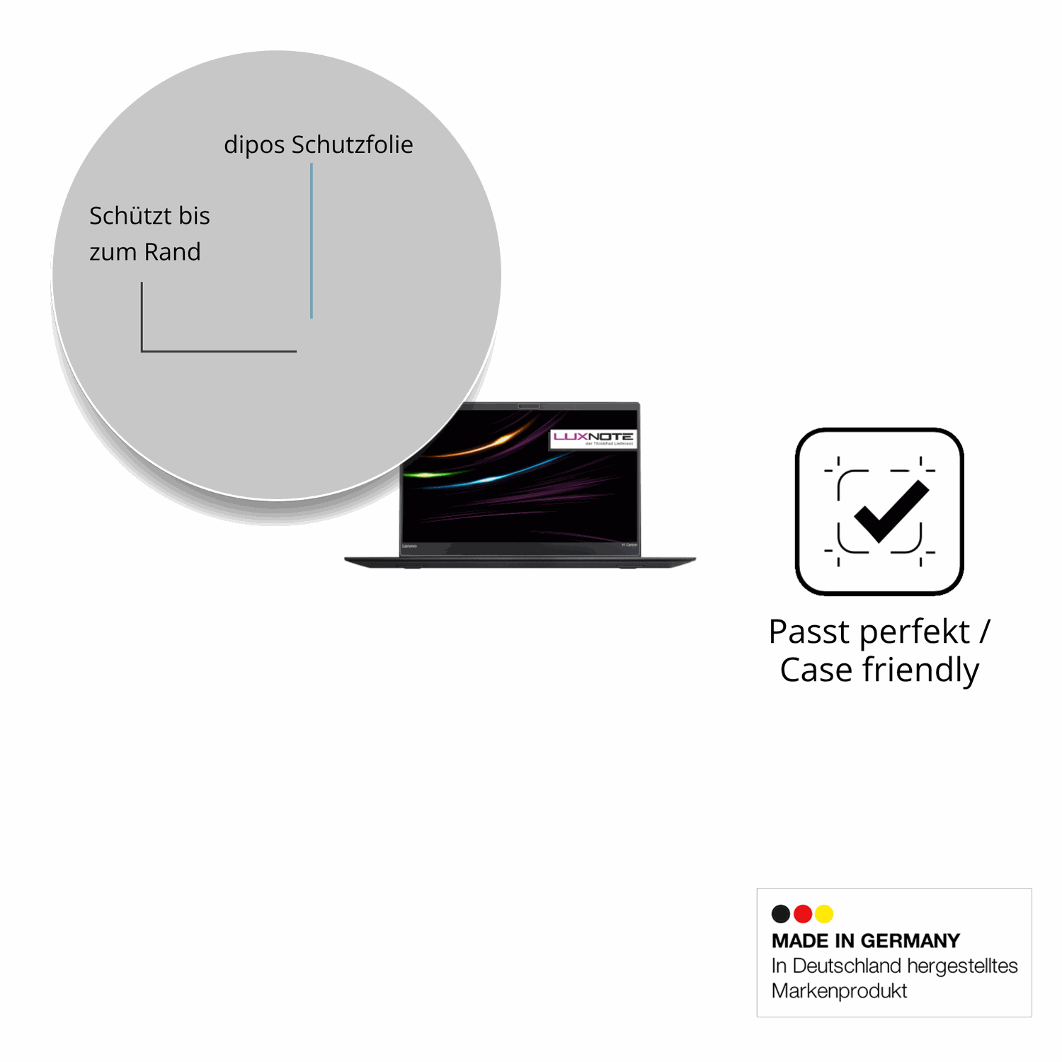 Besonders flexibler Displayschutz mit Anti-Shock-Schicht im Materialmix