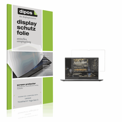 Matte Displayschutzfolie von dipos passend für Lenovo ThinkPad X1 Yoga Gen 5, präziser Zuschnitt und blasenfrei montiert