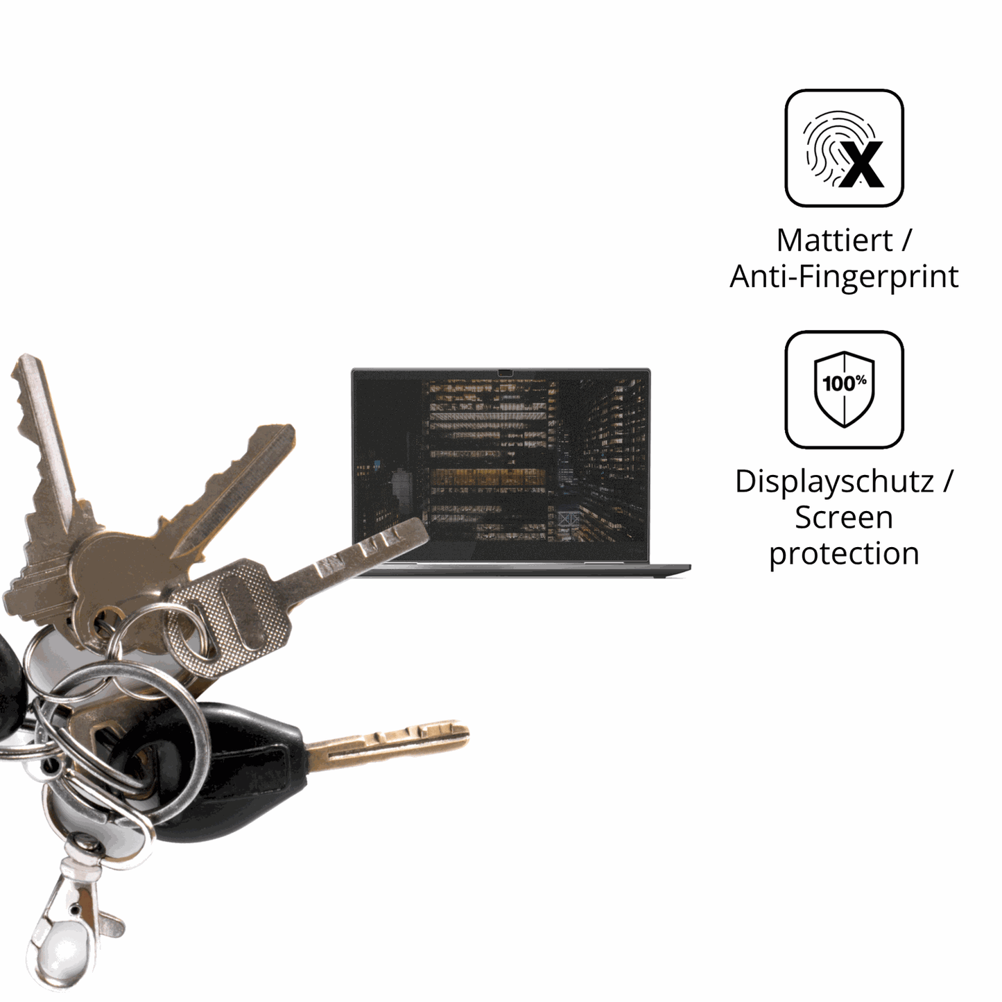 dipos Displayschutz für Lenovo ThinkPad X1 Yoga Gen 5, mattierte Oberfläche, Blickschutzfilter und perfekter Passform
