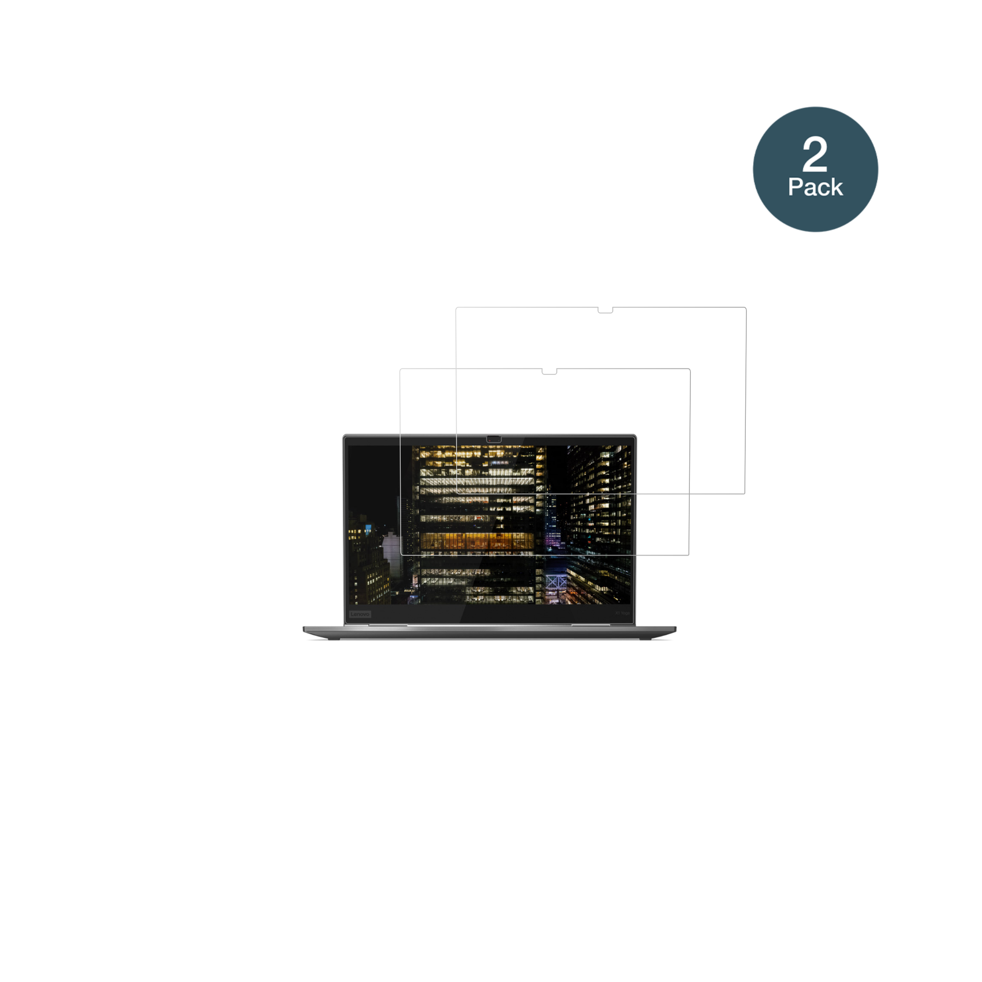 LenovoThinkPad X1 Yoga Gen 5 mit aufgebrachter dipos Flex Schutzfolie, glasklare Darstellung ohne Einschränkungen