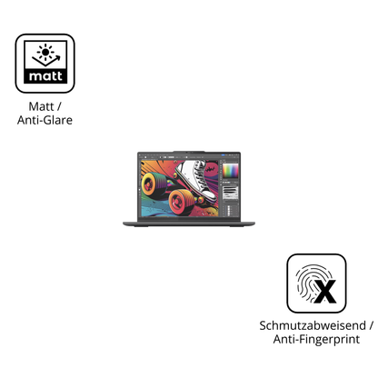 2x 9H Schutzfolie matt für Lenovo Yoga 7 2-in-1 14IML9 Panzerfolie