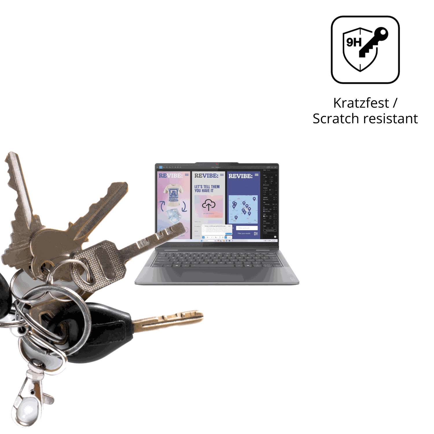 dipos Displayschutz für Lenovo Yoga 7 2in1 14ILL10, mattierte Oberfläche, robuste Festigkeit und perfekte Passform