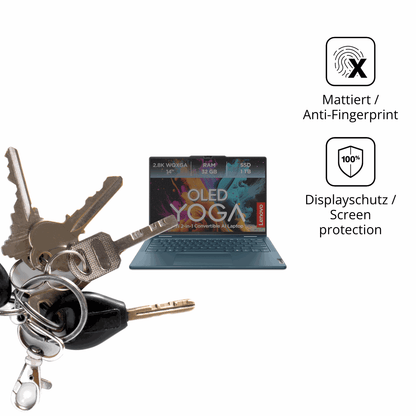 dipos Displayschutz für Lenovo Yoga 7i 2-in-1 Gen10 14 Zoll, mattierte Oberfläche, Blickschutzfilter und perfekter Passform