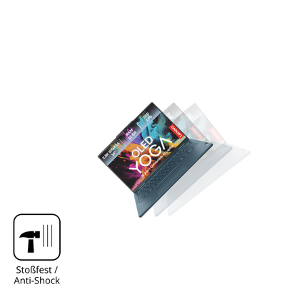 Schutz gegen Kratzer auf dem Lenovo Yoga 7i 2-in-1 Gen10 14 Zoll Glas durch Schlüssel, Stöße gegen die Tischkante oder Stürze
