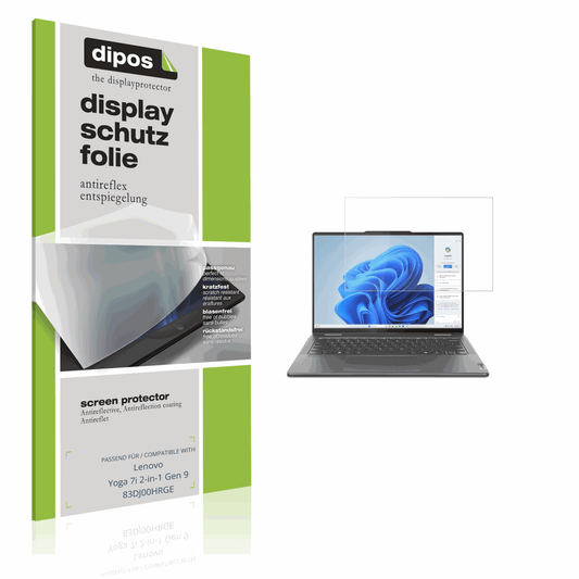Matte Displayschutzfolie von dipos passend für Lenovo Yoga 7i 2-in-1 Gen 9 83DJ00HRGE, präziser Zuschnitt und blasenfrei montiert
