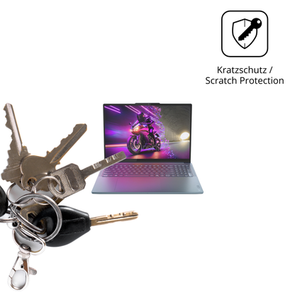 Schutz gegen Kratzer auf dem Lenovo Yoga Pro 9 16IAH10 Non-Touch Glas durch Schlüssel oder Ähnliches
