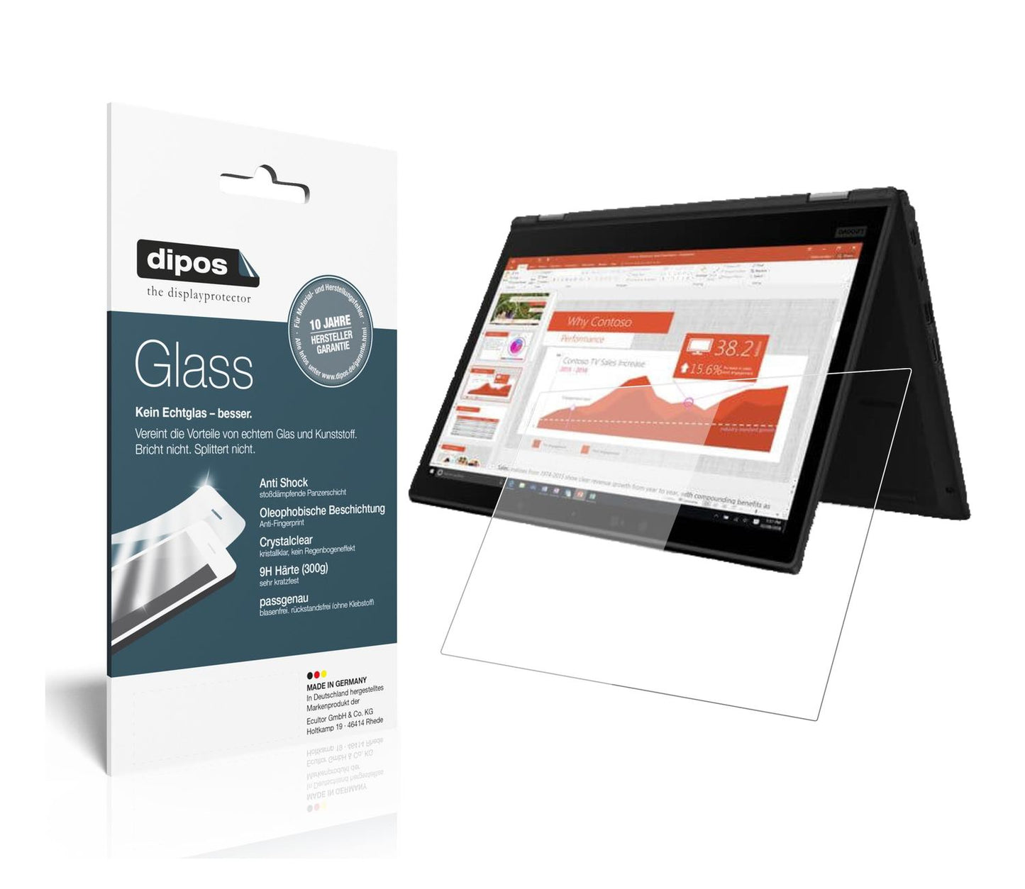 2x 9H Schutzfolie für Lenovo Yoga X390 13.3 Zoll Panzerfolie