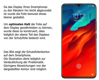 Privatsphäre-Schutz durch Sichtschutz-Folie passend zugeschnitten für Lenovo Z6 Pro Ferrari Edition