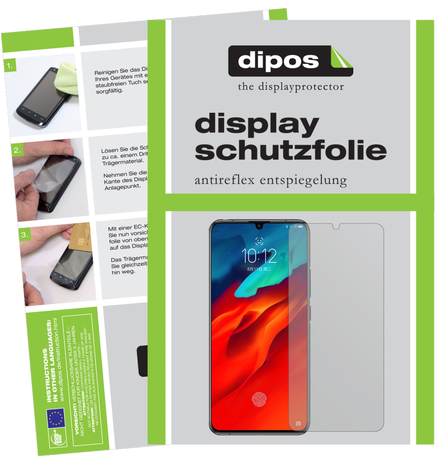 Mattes Panzerglas: Entspiegelte, dünne Folie, Fingerabdruckresistenz und Bildschirmschutz für Lenovo-Z6 Pro