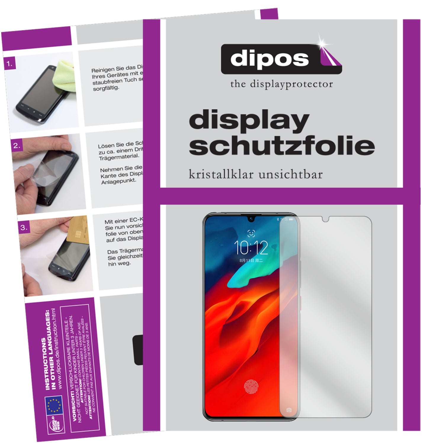 1x Schutzfolie klar für Lenovo Z6 Pro Display-Schutzfolie