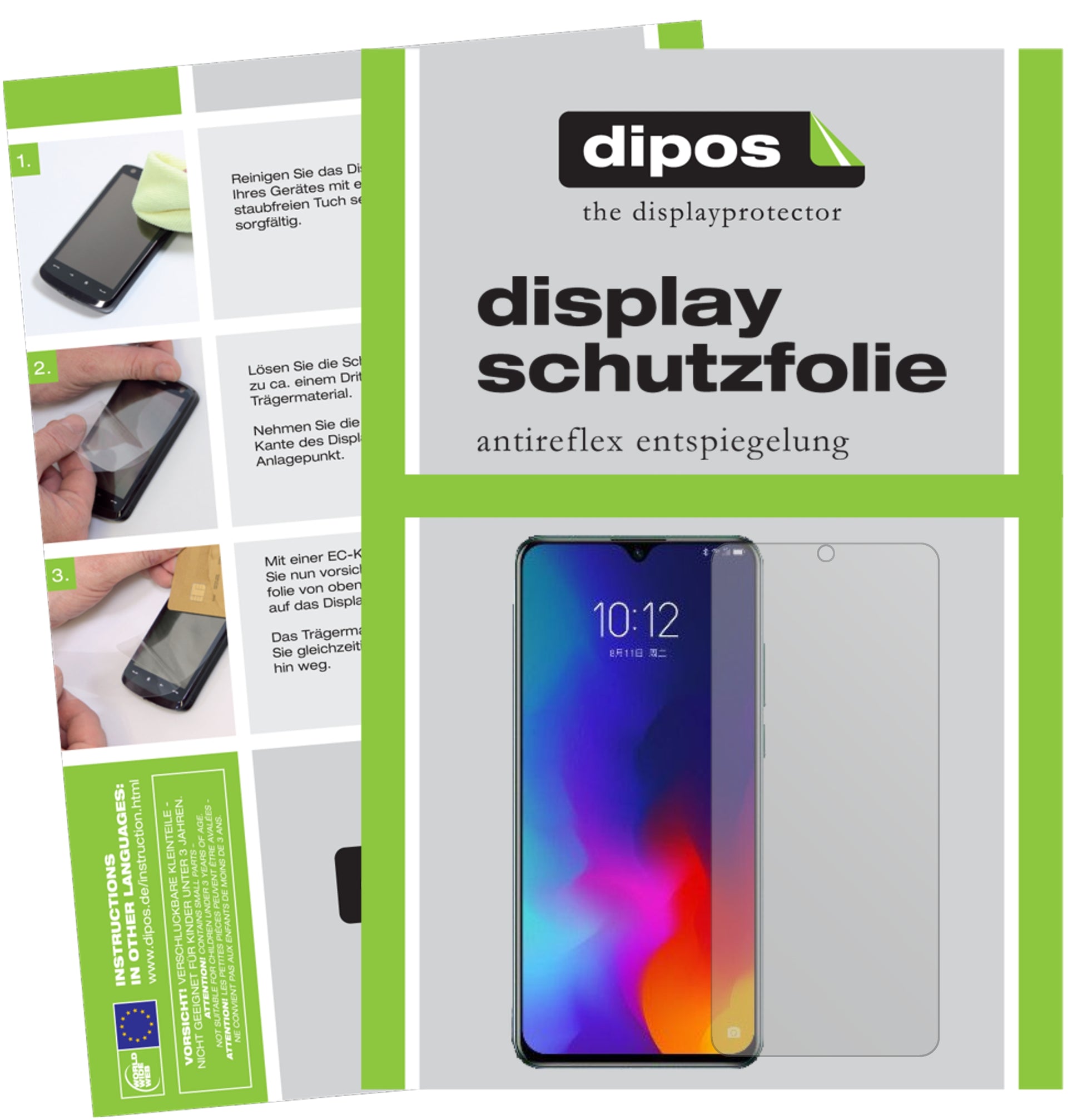 Mattes Panzerglas: Entspiegelte, dünne Folie, Fingerabdruckresistenz und Bildschirmschutz für Lenovo-Z6 Youth Edition