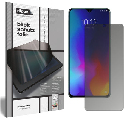 Blickschutzfolie von dipos passend für Lenovo Z6 Youth Edition, präziser Zuschnitt und blasenfrei montiert