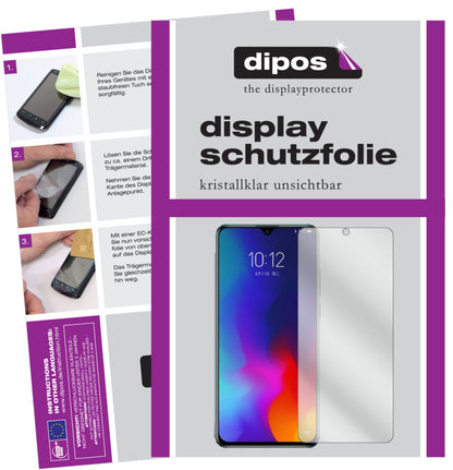 Klare Displayschutzfolie von dipos passend für Lenovo Z6 Youth Edition, präziser Zuschnitt und blasenfrei montiert