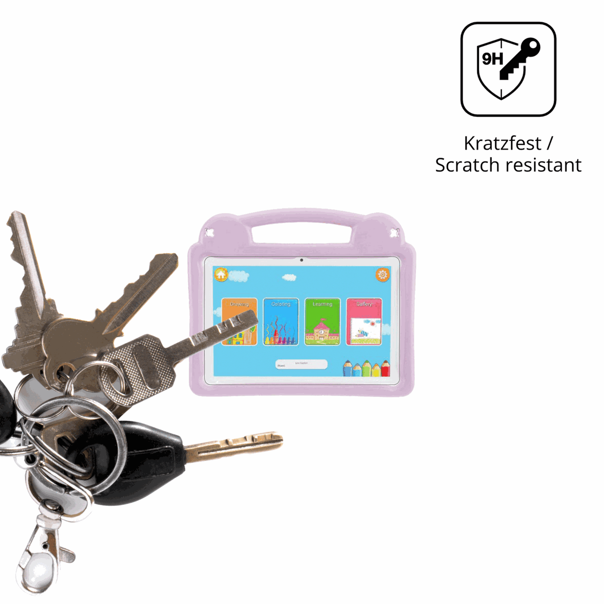 dipos Displayschutz für LETGOSPT Kids Tablet 10.1, mattierte Oberfläche, robuste Festigkeit und perfekte Passform