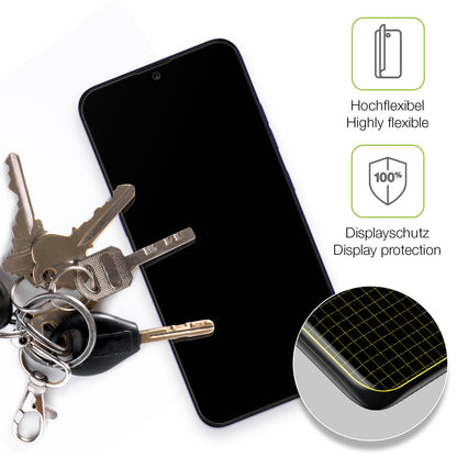 dipos Displayschutz für LG K22 Plus, transparente Oberfläche, perfekte Passform auch für die Rundungen