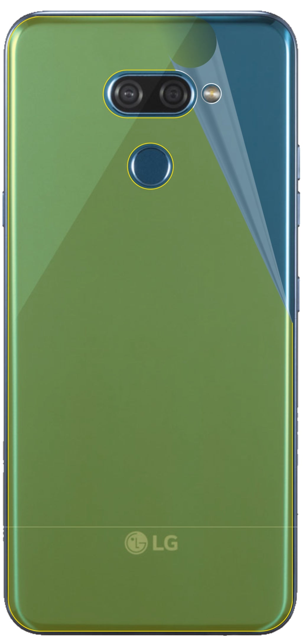 dipos Displayschutz für LG K50 Rückseite, transparente Oberfläche, geringe Dicke und perfekte Passform