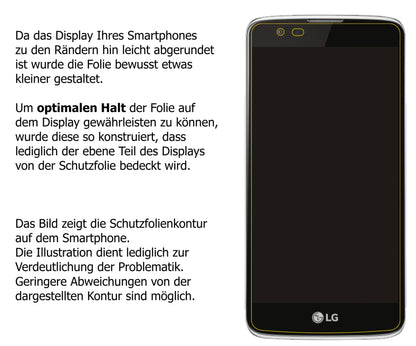 dipos Displayschutz für LG Phoenix 2, mattierte Oberfläche, robuste Festigkeit und perfekte Passform