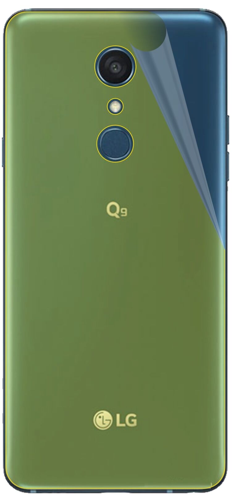 dipos Displayschutz für LG Q9 Rückseite, transparente Oberfläche, geringe Dicke und perfekte Passform