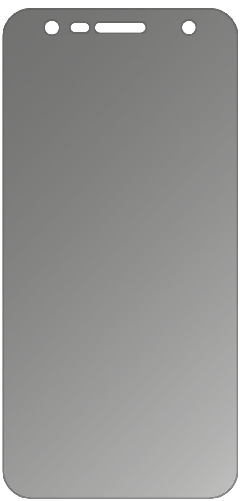 dipos Displayschutz für LG X power 3, mattierte Oberfläche, Blickschutzfilter und perfekter Passform