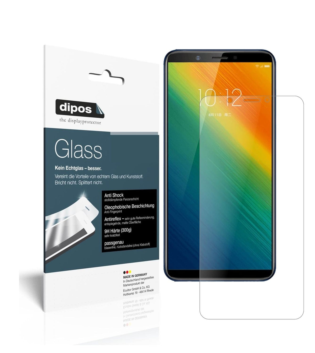 1x 9H Schutzfolie matt für Lenovo K5 Note 2018 Panzerfolie