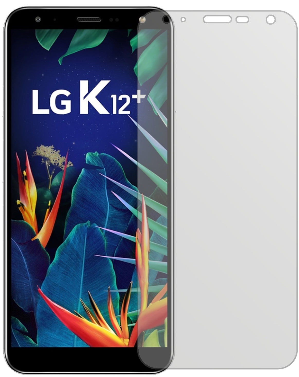 LGK12 Plus mit aufgebrachter dipos Displayschutzfolie, die lästige Fingerabdrücke minimiert