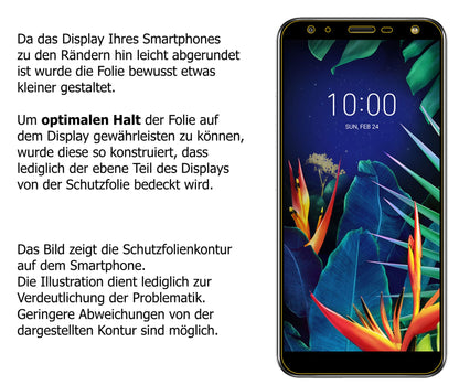 2x Schutzfolie klar für LG K40S Display-Schutzfolie