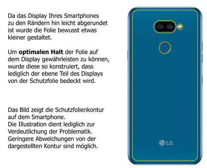 dipos Displayschutz für LG K40s Rückseite, transparente Oberfläche, perfekte Passform auch für die Rundungen