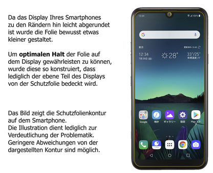 2x 9H Schutzfolie matt für LG K50 Panzerfolie