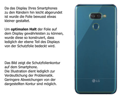 Dünne und klare Folie passend zugeschnitten für LG K50 Rückseite