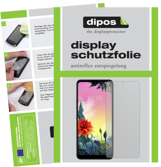 Matte Displayschutzfolie von dipos passend für LG K50S, präziser Zuschnitt und blasenfrei montiert