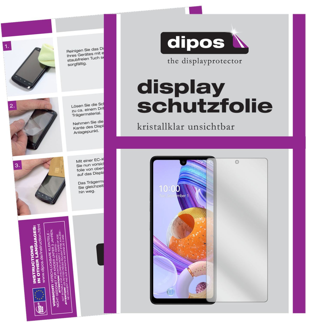 1x Schutzfolie klar für LG K71 Display-Schutzfolie