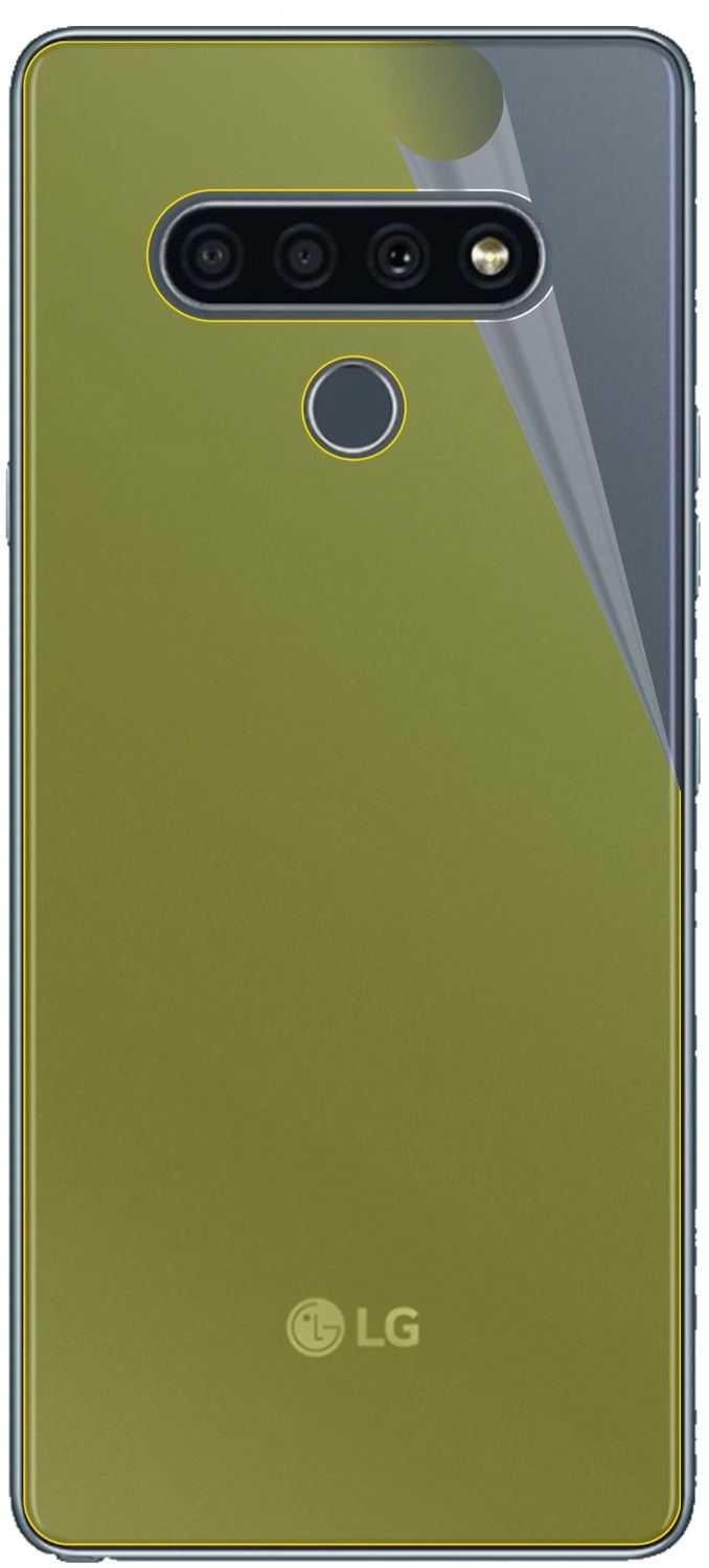 3x 3D Full Cover Schutzfolie für LG K71 Rückseite
